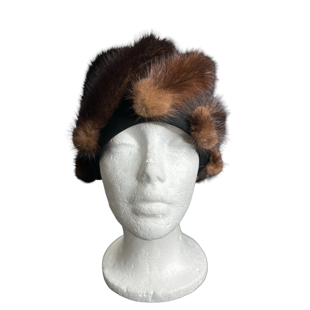 Vintage Mink Fur Hat Originals By Mr. M 60s Bucket Hat Brown 