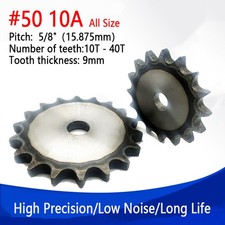  50 Flat Chain Drive Sprocket 10T - 40T Pitch 5/8" For 50 10A Roller Chain