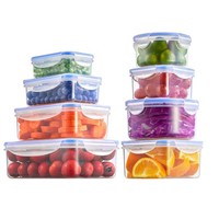 Frischhaltedose Set 8-Teilig Plastik Vorratsdosen Bpa-Frei Luftdicht Stapelbar