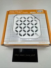Schluter Kerdi Systems Matte White Floral 4" Shower Drain Grate KDIF4GRKMBWD5
