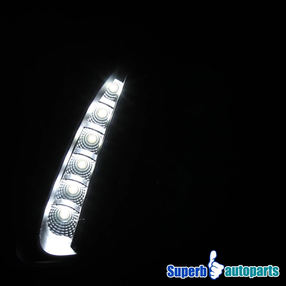 Fits 1997-2001 Honda Prelude Black Smoke Projector Headlights Lamps - Image 4 of 4