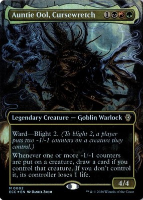 Auntie Ool, Cursewretch (Borderless) [ECC - 2] NM Mythic EN Foil