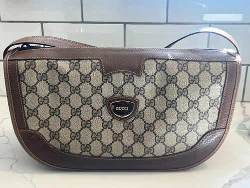 Vintage GUCCI GG Monogram Shoulder Bag 001-067-0445 Authenticated COA; AUTHENTIC