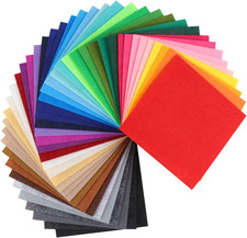 Felt Sheets for Crafts, 6x6 Inch Assorted Colors Craft Supplies, 1mm Thick Nonwo