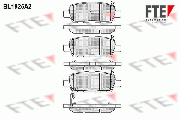 FTE Bremsbelagsatz Scheibenbremse 9010511 FüR Nissan Qashqai 1 J10 NJ10 Trail 2-image