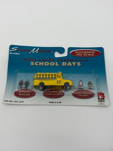 WALTHERS REALISTAS 4331679 1/87 HO SceneMaster DÍAS ESCOLARES niños figuras y autobús | Zustand: New