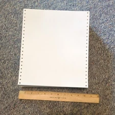 Continuous / Tractor Feed Dot Matrix Printer Paper  8 1/2"  x 11" (100 sheets)