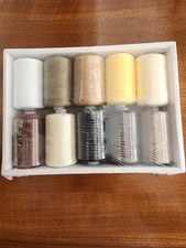 10 Pack Of Surger Thread Spools - Neutral Col...