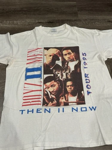 BOYZ II MEN Vintage T-shirt XL Then II Now 1995 Tour Single 1990s vintage concert t-shirt, vintage, size XL, single stitch, B+ condition