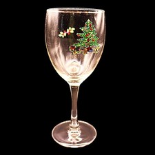 3 Holiday Hostess Wine / Water Glasses; 7.25 ...
