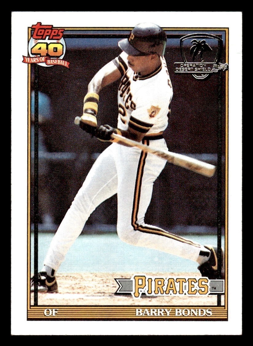 1991 Topps Desert Shield Baseball #570 Barry Bonds NM *f1