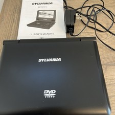 Sylvania Portable DVD Player SDVD7014 Black 7-Inch Works Great AC Cable, Book