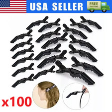 Crocodile Hair Clips Salon Hairdressing Tool Matte Section Claw Clamp Black LOT