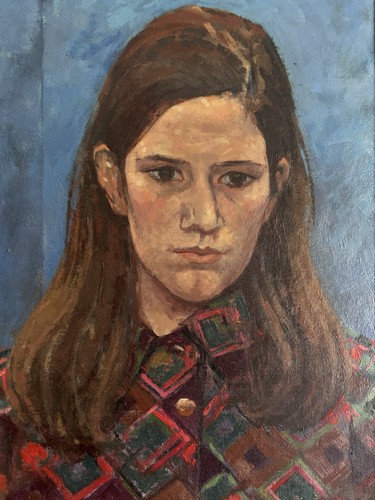 20th Century Portrait Of A Girl/ Female/Y woman -Oil On Canvas - English School - Picture 1 of 22