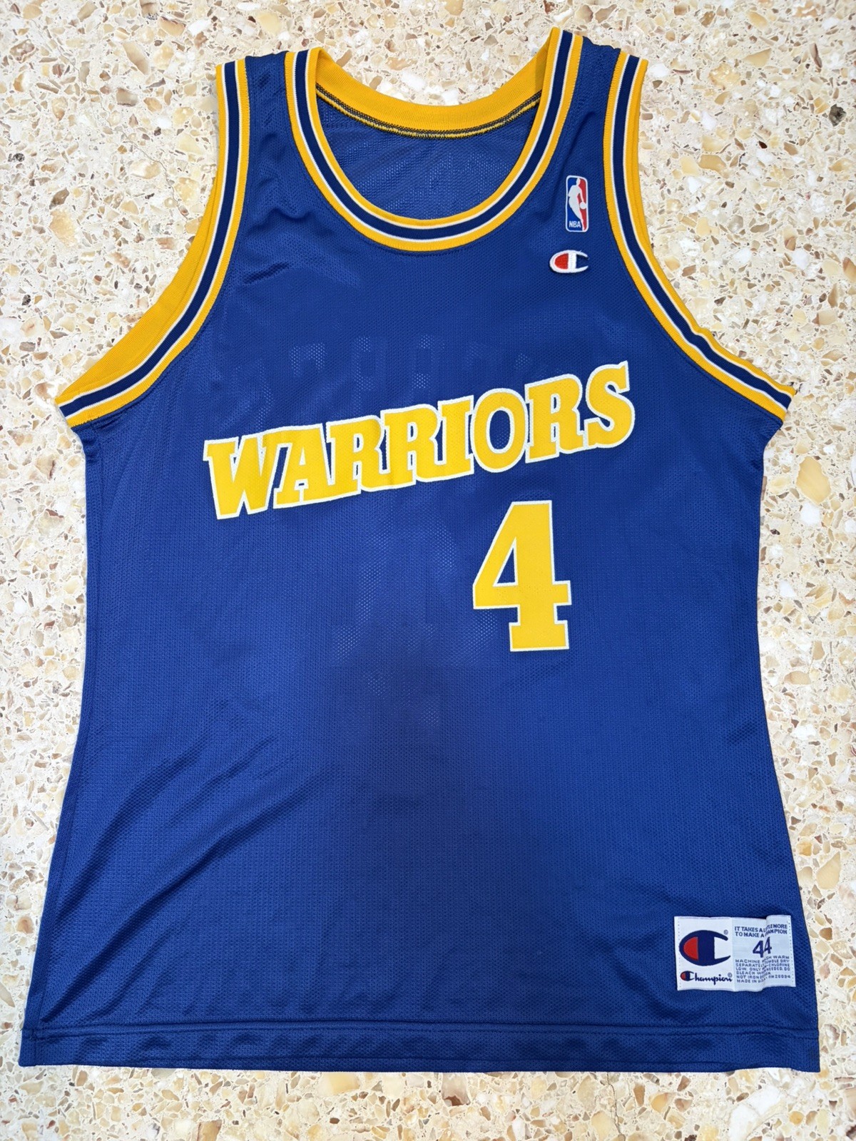 Vintage Golden State Warriors Champion Brand Chris Webber 90s Jersey Size 44