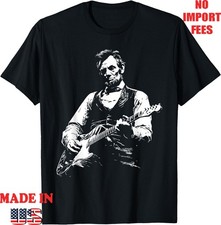 President Abraham Lincoln Playing Guitar Lincoln Design T-Shirt, Adult Kid Tees