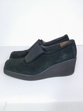 Vtg Y2k Salvatore Ferragamo Made in Italy Slip on Sz 7 1/2 B Wedge Platform