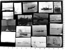 Lot 17 Vintage Ship Negatives Steamships Warships Sailing Scene Mixed Sizes T5X