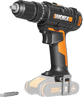 WORX WX370.9 Akku Schlagbohrschrauber 20V - 50Nm, 2-Gang-Getriebe & Led-Licht - 