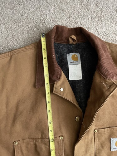 Cappotto Carhartt vintage anni 90 coperta foderata Chore marrone taglia grande - Foto 6 di 11