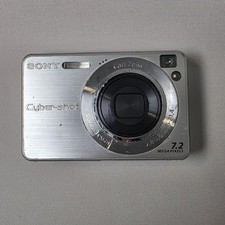 Sony Cyber-shot DSC-W110 Digital Camera 7.2MP Carl Zeiss 4x Zoom Y2K PARTS ONLY