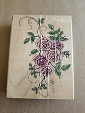 ROMANTIC ROSES LARGE BOUQUET Rubber Stampede Stamp A1563G Flower Garden Rose