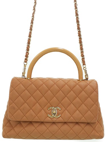 CHANEL Matelasse Coco Handle Flap Bag A92991 2WAY Bag #056