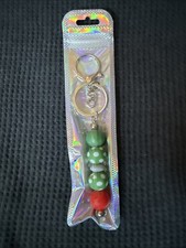 Phone Charm Or A Keychain with Christmas Color Silicone Beads New