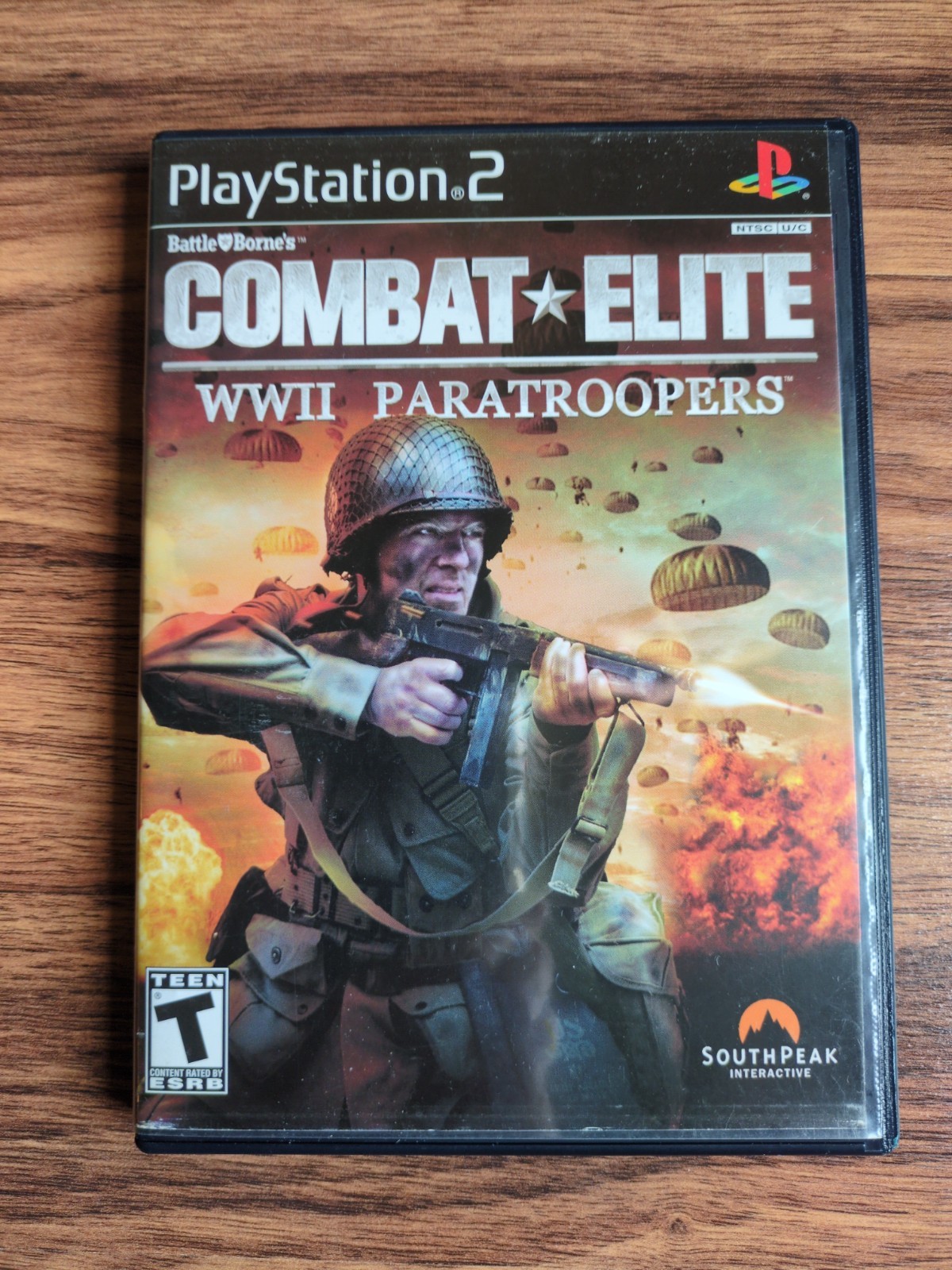 Combat Elite WWII Paratroopers (Sony PlayStation 2 PS2) Case Only NO GAME/MANUAL