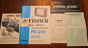 1984 OWNERS MANUAL ONLY for Fisher TV Studio Standard PC-210