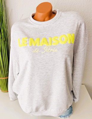 OVERSIZED SWEATER SWEATSHIRT ,LA MAISON DE PARIS ,FLOCKPRINT 38 40 42 44 NEU
