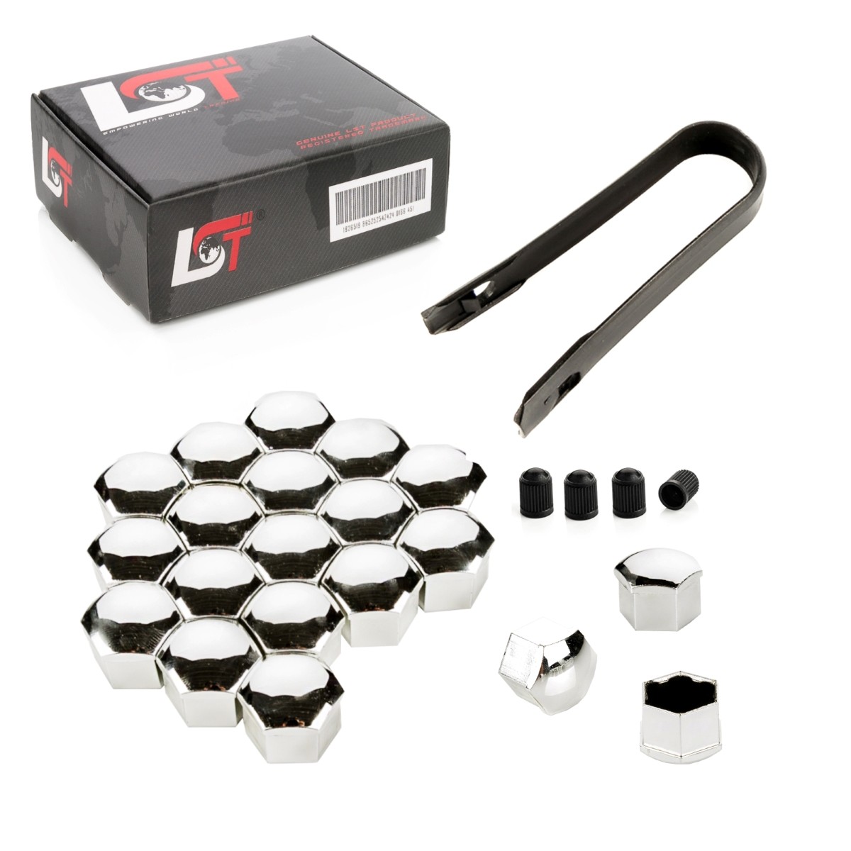 20X Wheel Bolt Caps Chrome 17Mm For ALFA ROMEO