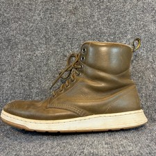 Dr Martens DMs Lite Carpathian Green Leather Boots Men 13 Lightweight White Sole