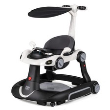 6-in-1 Baby Walker with Canopy Portable Activity Center Bouncer Rocker Combo wit