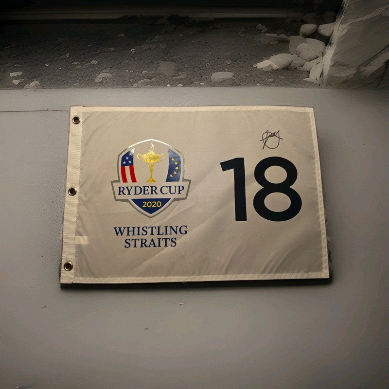 Xander Schauffele 2026 Ryder Cup Signed Pin Flag Autograph