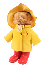 Eden Toys 14 Inch Paddington Bear Yellow Raincoat Red Boots Vintage 1982 Plush