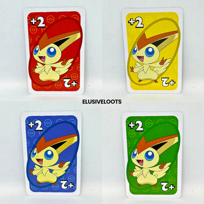 Victini +2 Draw |Pokemon Centre Exclusive | Mattel Japanese UNO Card NM