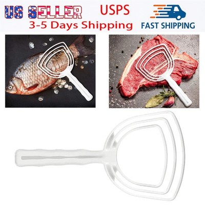 1 Pcs White Poly Bone Dust Scraper Professional Meat Fish Scale Scraper Tool