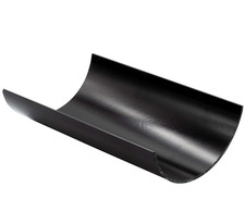 FloPlast 112mm Black & Anthracite Grey  Half Round Gutter Guttering - 4m
