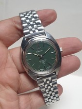 HAND WINDING VINTAGE HMT KOHINOOR MATTE GREEN DIAL WATCH FOR MENS