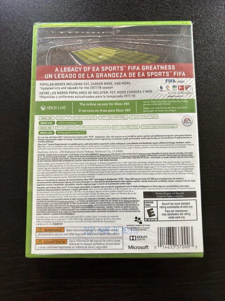 NUEVO PRECINTADO FIFA 18: Legacy Edition Xbox 360 Fútbol 2018 Ronaldo Foto 2 de 4