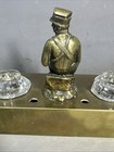 Antique Napoleonic Style Soldier & Musket Figural Bronze Match Safe Old Inkwell — photo 8