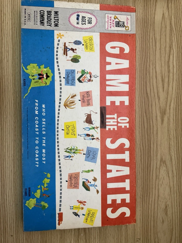 Game of the States Milton Bradley #4920 Vintage Board Game 1960 - Image 2 of 4