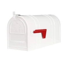 Post Mount T2 Mailbox White Postal Pro Carlton Large Capacity Heavy Duty Mail