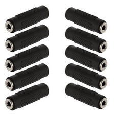 10PCS 3.5mm Stereo Jack Coupler 1/8 in Female AUX Audio Cable Extender Adapter