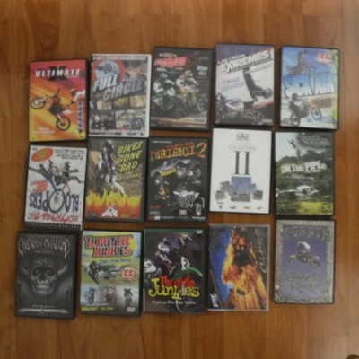 Set of 15 Dirtbike stunt DVDs 