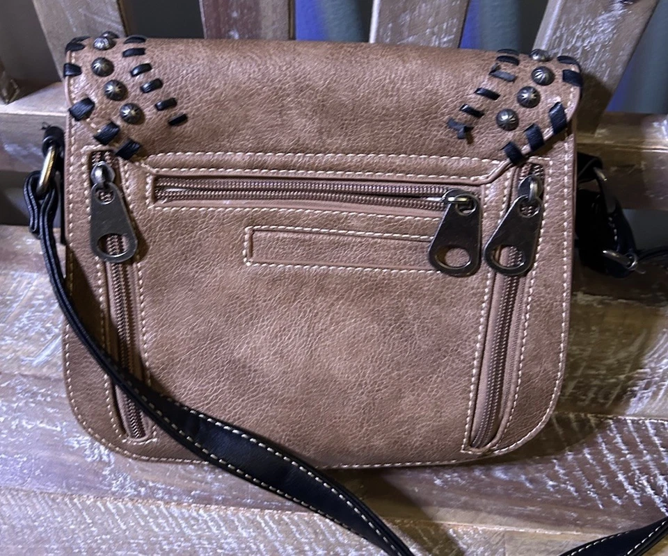 Bolso Mensajero Blazin Roxx Para Mujer Western Vanessa Cuero Oculto Foto 3 de 4