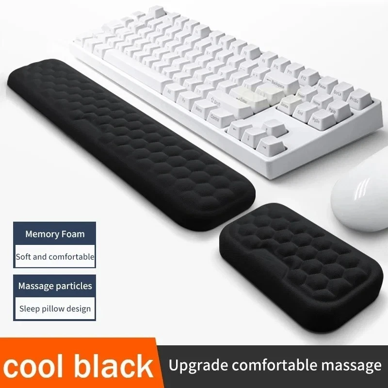 Ergonomic Memory Foam Keyboard Wrist Rest Pad with Mouse Wrist Support - Image 2 of 4