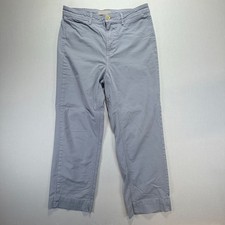 Everlane The Relaxed Chino Pants Light Blue Cropped Wide Leg Womens Size 4