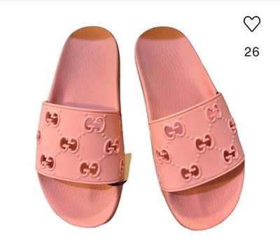 Gucci Logo Pink Sandals 7